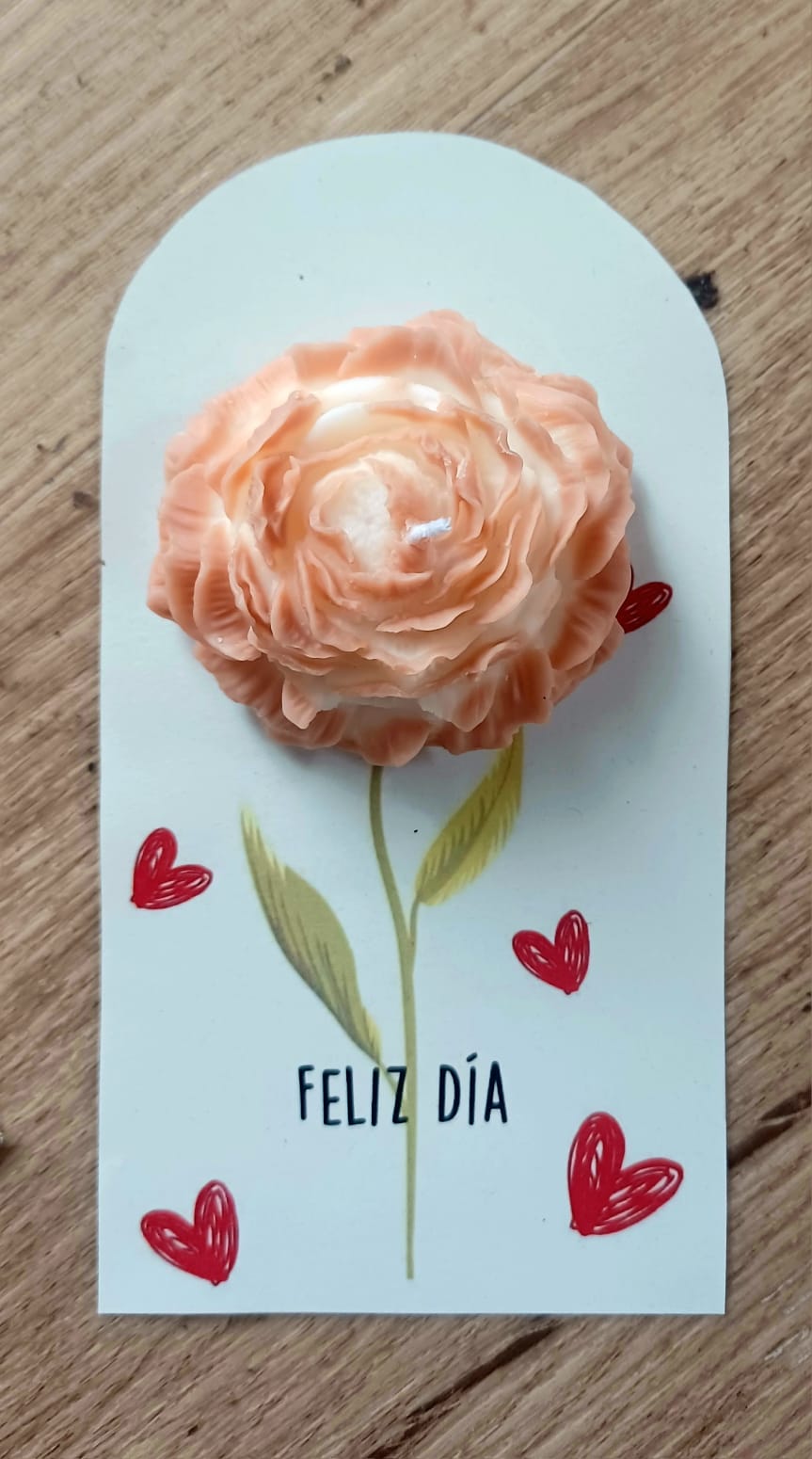 Detalle Kansei para invitados con flor de cera artesanal
